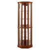 Okak Corner Cabinet with 6 Adjustable Tempered Glass Shelves and Mirror Back, Display Cabinet for Living Room, Small Spaces - 4 of 4