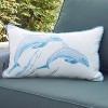 RightSide Designs Sea Glass Dolphin Indoor/Outdoor Throw Pillow - 4 of 4