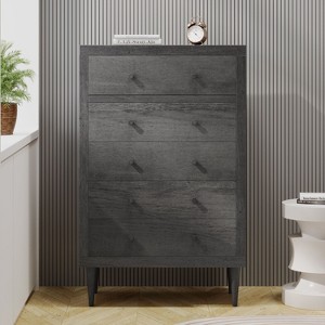 NicBex 5 Drawes Dresser Toolless Assembly Chests of Drawers Closet Organizers and Storage Tall Dresser for Bedroom, Living Room - 1 of 4