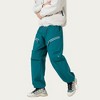 Anna-Kaci Active Men's Wide Leg Cargo Pants with Zippered Pockets and Adjustable Drawstring Waist - 4 of 4