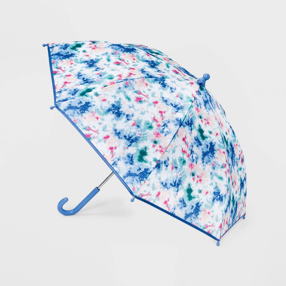 Kids' Tie-Dye Print Stick Umbrella - Cat & Jack Blue