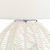Kathy Ireland North Shore 28 3/4" Tall Basket Coastal Tropical Modern End Table Lamp White String Single Off-White Shade Living Room Bedroom Bedside - 3 of 4