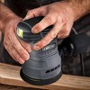 Master Mechanic 5 Inch Random Orbit Sander with Coarse Grit Type, 3 Sanding Paper Sheets, and Storage Dust Bag for Repairs and Home Improvement - 4 of 4