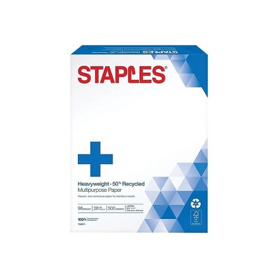 Staples Heavyweight 8.5 x 11 Paper 28 lbs. 96 Brightness 500/RM 86058