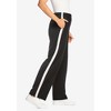 Woman Within Plus Size Side Stripe Cotton French Terry Straight-Leg Pant - 4 of 4