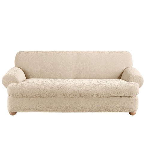 Sure Fit Matelasse Damask Box Cushion Loveseat Slipcover & Reviews