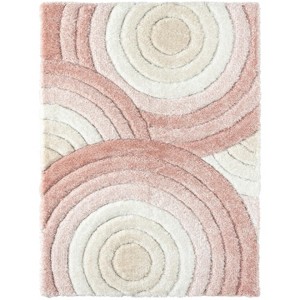 Luxe Weavers Shag Geometric Area Rug, Modern, Stain Resistant, Easy Indoor Rugs for Bedroom, Living Room - 1 of 4