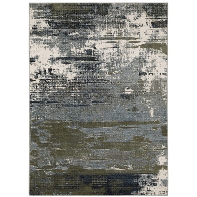 Oriental Weavers Caravan 8020L Blue/ Green Indoor Area Rug - 5'3" x 7'6"