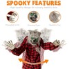 Best Choice Products 5ft Standing Werewolf, Howling Hudson Halloween Animatronic w/ Pre-Recorded Phrases, LED Eyes - 4 of 4