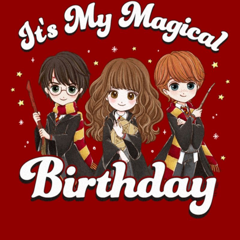 Women's Harry Potter It’s My Magical Birthday Cute Characters T-Shirt, 2 of 5