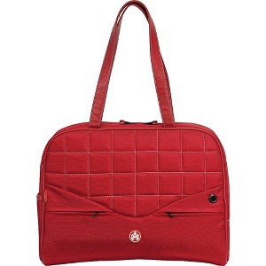 Mobile Edge Sumo - Women's 13.3" Ultrabook or 13" MacBook Laptop Purse - Red w/ White Stitching - 1 of 4