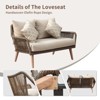 GlasFlength Patio Seating Set, 4 PCS Handwoven Rattan Wicker, Beige, 53.15"*29.53"*30.12" - 4 of 4