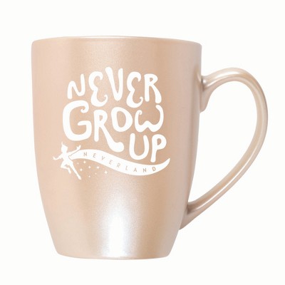 Elanze Designs Never Grow Up Neverland 10 ounce New Bone China Coffee Tea Cup Mug, Precious Pearl