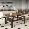 ALEXOUN Glass Coffee Table Rectangle,Stylish Tempered Glass Top with MDF Storage Shelf,Easy to Clean & Assemble,for Living Room,Office - 2 of 4
