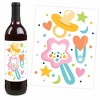 Big Dot of Happiness Colorful Baby Shower - Gender Neutral Party Decorations for Women and Men - Wine Bottle Label Stickers - Set of 4 - 3 of 4