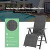 Costway Outdoor Foldable Reclining Padded Chair Aluminum Frame Adjustable - 4 of 4