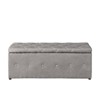Airsurfer Large Gray Storage Bench Set Modern Upholstered Storage Bench with Ottomans Elegant Seating Solution for Living Room Organization - 2 of 4