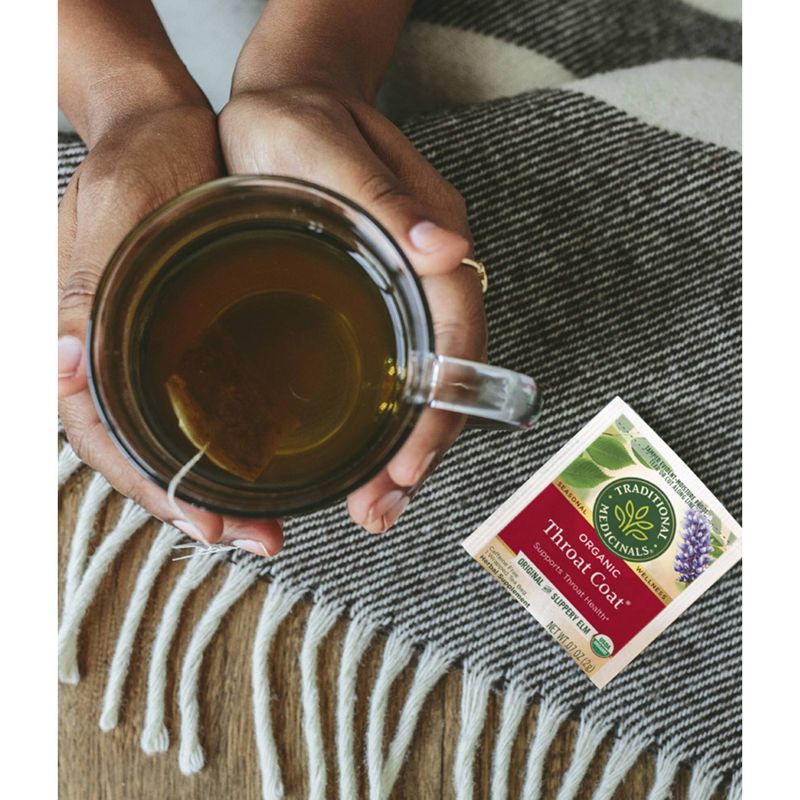 Traditional Medicinals Organic Throat Coat Herbal Dietary Supplement Herbal Tea - 16ct, 6 of 11