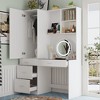 Famapy White Armoire With Vanity Table and Mirror Versatile Wardrobe - 4 of 4