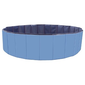 iMountek  "Portable PVC Pet Swimming Pool: Ideal Bathing Tub & Playmat for Kids and Dogs" Blue - 1 of 3