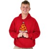 Funny Christmas Happy Pizzamas Pizza Hoodie Sweatshirt Women Men Brisco Brands - 4 of 4