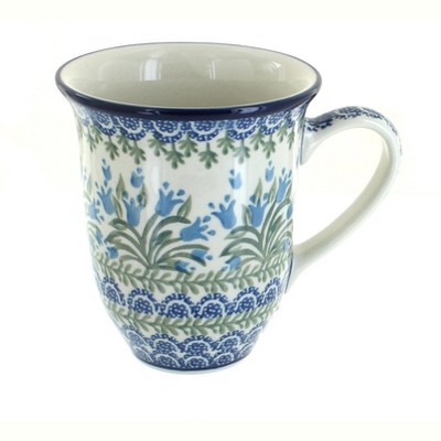 Blue Rose Polish Pottery Tulip Bouquet Large Coffee Mug