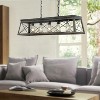 ALOADECOR 5-Light Square/Rectangle Industrial Antique Bronze Brushed Chandelier Modern Farmhouse Wrought Iron  Hanging Light  For Kitchen Table - 2 of 4