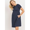 Hello Miz Women's Casual Mini T-Shirt Maternity Dress - 2 of 4