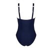 Women's Dark Navy Rib Cutout Crisscross One-Piece Swimsuit - Cupshe - 2 of 4