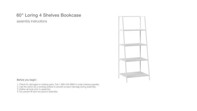 60" Loring 4 Shelf Trestle Bookcase - Threshold™, 2 of 8, play video