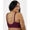 Curvy Couture Women's Cotton Luxe Unlined Wireless Bra Purple