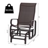 1-Person Outdoor Glider Swing, Single Rocker, Ergonomic Head Support, with Lightweight Metal & Mesh Construction, Supports Up to 352 lbs. - 3 of 4