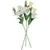 Northlight Real Touch™ White Artificial Lily Floral Stems, Set of 6 -38" - 4 of 4