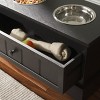 Boomer Double Pet Feeder W/ Drawer - Removable Stainless Steal Bowls - Cat/Dog - PET5701 - Safavieh Pets - 3 of 4