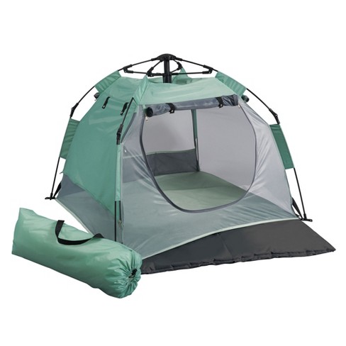 Kidco Peapod Camp Lightweight Pop Up Portable Baby Toddler Travel Bed  Playpen Tent With Retractable Sun Shade, Storage Pockets, & Carry Bag,  Seafoam : Target