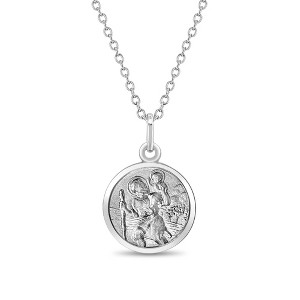 Girls' Saint Christopher Sterling Silver Pendant Necklace - In Season Jewelry - 1 of 1