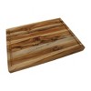 EcoDecors 20x15 FSC Teak Reversible Cutting Board with Trays & Groove - 4 of 4