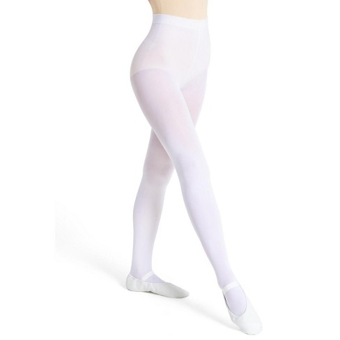 Capezio White Women's Ultra Soft Self Knit Waistband Transition Tight,  Xx-large : Target