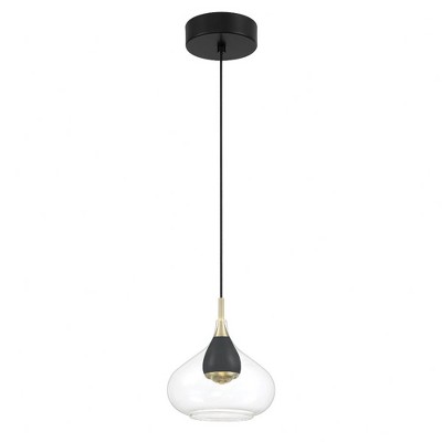 George Kovacs Lighting Arabesque 1 - Light Pendant in  Coal/Brushed Gold