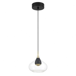 George Kovacs Lighting Arabesque 1 - Light Pendant in  Coal/Brushed Gold - 1 of 1
