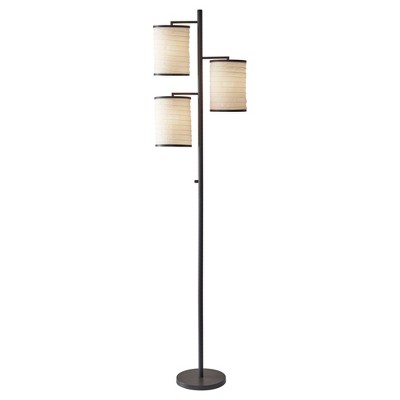 74" Bellows Tree Lamp Brown - Adesso