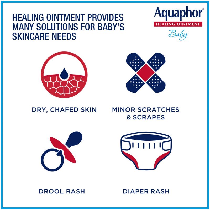 Aquaphor Baby Healing Ointment - Advanced Therapy to Help Heal Diaper Rash and Chapped Skin - 3oz. Tube, 3 of 16