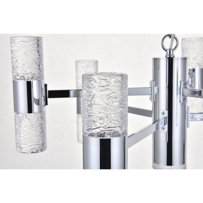 Vega 13-Light Chrome LED Pendant with Clear Glass Shades