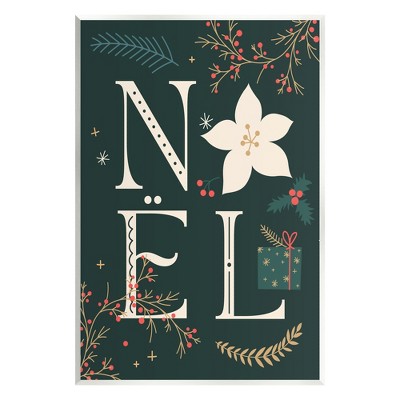 Stupell Industries Noel with Christmas Bloom Wall Plaque Art