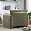 Oris 38.6" Wide Chenille Oversized Armchair Accent Chair Single Sofa Lounge Chair With Solid Wood Legs And Arm Pads-Maison Boucle - 3 of 4