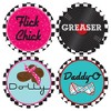 Big Dot of Happiness 50's Sock Hop - 1950s Rock N Roll Party Funny Name Tags - Party Badges Sticker Set of 12 - 3 of 4