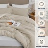 BAGOKIE 2/3 Pieces Seersucker Lightweight Bedding Comforter Set - 2 of 4