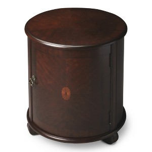 HomeRoots 24" Dark Brown Round End Table - 1 of 4