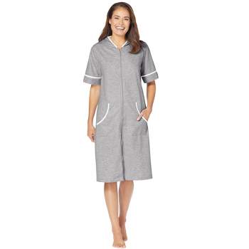 Dreams & Co. Women's Plus Size Short French Terry Robe
