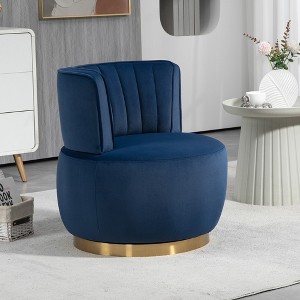 MOONMISS 360 Degree Swivel Cuddle Barrel Accent Sofa Chairs, Round Armchairs with Wide Upholstered - 1 of 4